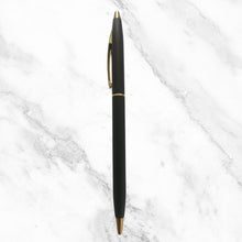 Matt Black Ball Pen – Twist Mechanism | Gold Clip | Smooth Blue Ink