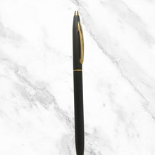 Matt Black Ball Pen – Twist Mechanism | Gold Clip | Smooth Blue Ink