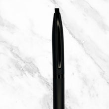 Matt Black Ball Pen with Glossy Black Grip – Blue Ink | BallPenBazaar
