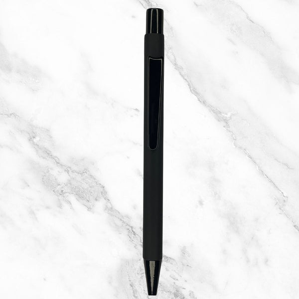 Matt Black Ball Pen – Blue Ink | BallPenBazaar