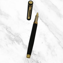 Matt Black Ball Pen – Gold Clip | Openable | Smooth Blue Ink