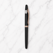 Matt Black Rose Gold Clip Ball Pen – Openable Mechanism, Blue Ink