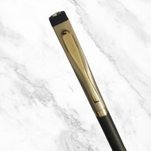 Matt Black & Cream Twist Ball Pen – Gold Clip | Blue Ink | BallPenBazaar