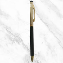 Matt Black & Cream Twist Ball Pen – Gold Clip | Blue Ink | BallPenBazaar