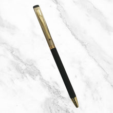 Matt Black & Cream Twist Ball Pen – Gold Clip | Blue Ink | BallPenBazaar