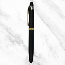 Matt Black Magnetic Cap Ball Pen – Gold Clip | Openable Mechanism | Blue Ink