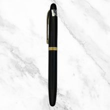 Matt Black Magnetic Cap Ball Pen – Gold Clip | Openable Mechanism | Blue Ink