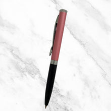 Matt Black and Pink Dual Color Mini Ball Pen – Silver Clip | Twist Mechanism | Smooth Blue Ink