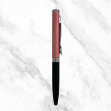 Matt Black and Pink Dual Color Mini Ball Pen – Silver Clip | Twist Mechanism | Smooth Blue Ink