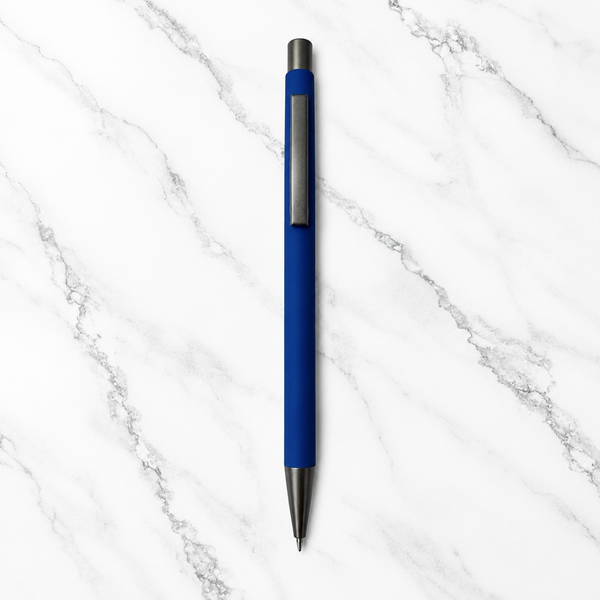 BallPenBazaar 3 Pcs Matte Blue Body Ball Pens with Gunmetal Clip