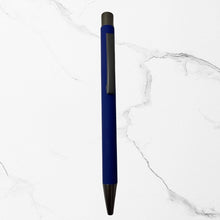 Matt Blue Body Ball Pen with Gunmetal Clip | Smooth Click Mechanism | Premium Blue Ink – Ballpen Bazaar