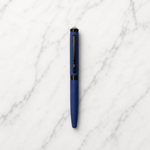 Matt Blue Ball Pen with Diamond Top | Twist Mechanism | Blue Ink
