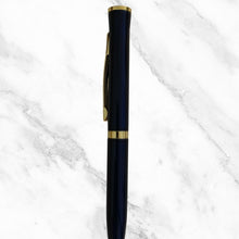 Matt Blue Mini Ball Pen with Gold Clip – Twist Mechanism...