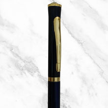 Matt Blue Mini Ball Pen with Gold Clip | Twist Mechanism | Luxury Blue Ink Pocket Pen