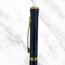 Matt Blue Mini Ball Pen with Gold Clip | Twist Mechanism | Luxury Blue Ink Pocket Pen