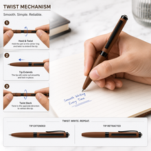 Matt Brown Mini Ball Pen with Diamond Twist | Blue Ink
