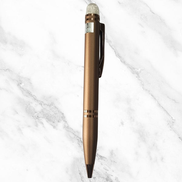 Matt Coffee Ball Pen – Diamond Twist Top | Smooth Blue Ink 