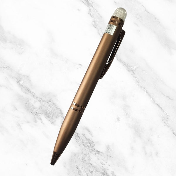 Matt Coffee Ball Pen – Diamond Twist Top | Smooth Blue Ink 