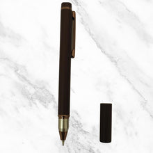 Matt Coffee Color Body with Glossy Brown Clip Ball Pen – Openable Cap