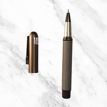 Matt Coffee Designer Ball Pen – White Design | Magnetic Cap | Openable Mechanism