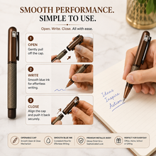 Matt Coffee Designer Ball Pen – White Design | Magnetic Cap