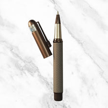 Matt Coffee Designer Ball Pen – White Design | Magnetic Cap | Blue Ink