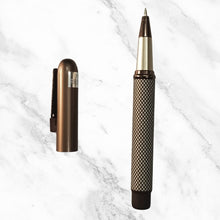 Matt Coffee Designer Ball Pen – White Design | Magnetic Cap | Blue Ink