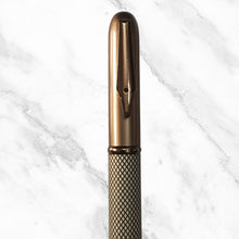 Matt Coffee Designer Ball Pen – White Design | Magnetic Cap | Blue Ink
