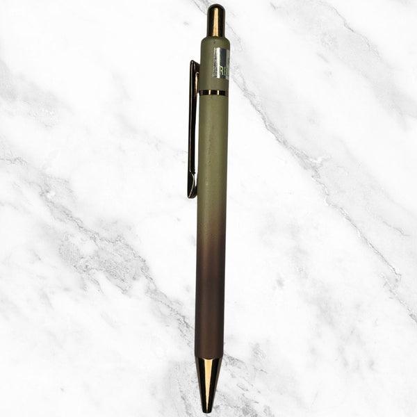 Matt Cream and Brown Ball Pen – Blue Ink | BallPenBazaar