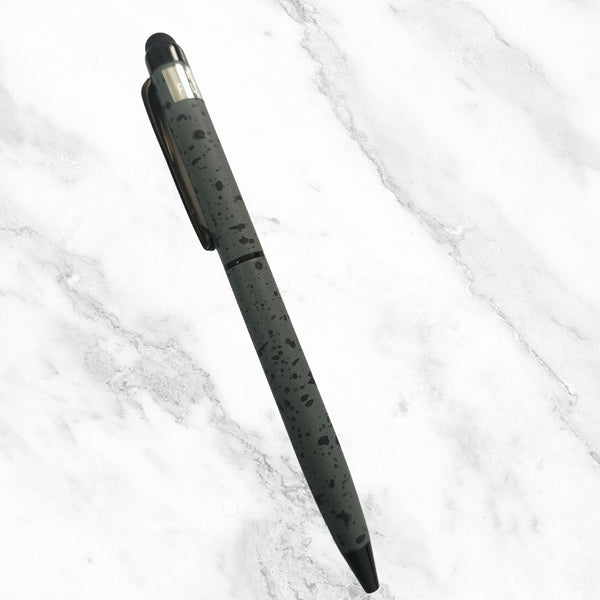 Designer Gray Mobile Touch Ball Pen – Blue Ink | Matte Twist Pen | BallPenBazaar