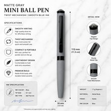 Matt Gray Ball Pen with Diamond Twist Mechanism | Blue Ink