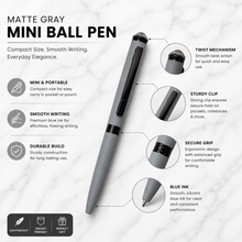 Matt Gray Ball Pen with Diamond Twist Mechanism | Blue Ink