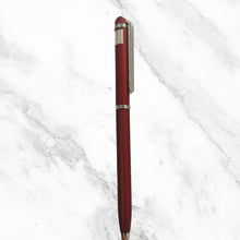 Matt Maroon Ball Pen – Blue Ink | Silver Clip | Twist Mechanism | BallPenBazaar