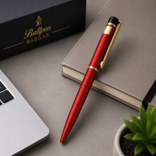 Red and Gold Metal Ball Pen – Blue Ink | BallPenBazaar