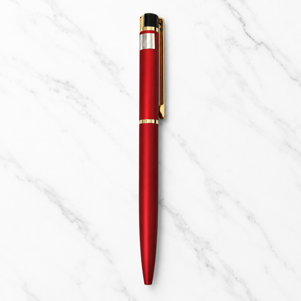 Red and Gold Metal Ball Pen – Blue Ink | BallPenBazaar