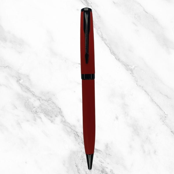 Matt Red Ball Pen – Blue Ink | Twist Mechanism | BallPenBazaar