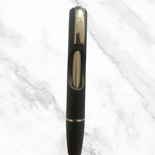 Matte Black Ball Pen – Glossy Gold Clip | Smooth Blue Ink 