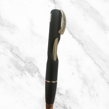 Matte Black Ball Pen – Glossy Gold Clip | Smooth Blue Ink 