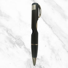 Matte Black Ball Pen – Glossy Gold Clip | Click Mechanism | Smooth Blue Ink | Sleek & Elegant Design | No Customization