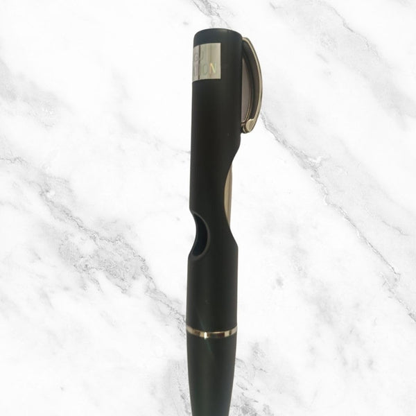 Matte Black Ball Pen – Glossy Silver Clip | Click Mechanism | Smooth Blue Ink