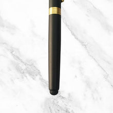 Matte Black Ball Pen with Gold Clip – Mobile Touch | Smooth Blue Ink 