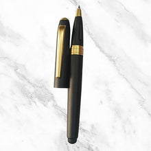 Matte Black Ball Pen with Gold Clip – Mobile Touch | Smooth Blue Ink 