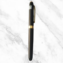 Matte Black Ball Pen with Gold Clip – Mobile Touch | Smooth Blue Ink 
