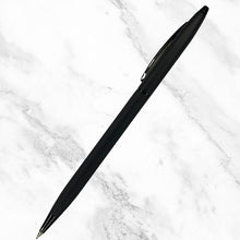 Matte Black Ball Pen – Sleek Twist Mechanism | Smooth Blue Ink