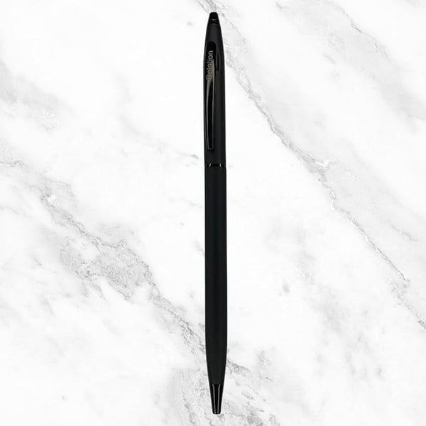 Matte Black Ball Pen – Sleek Twist Mechanism | Smooth Blue Ink