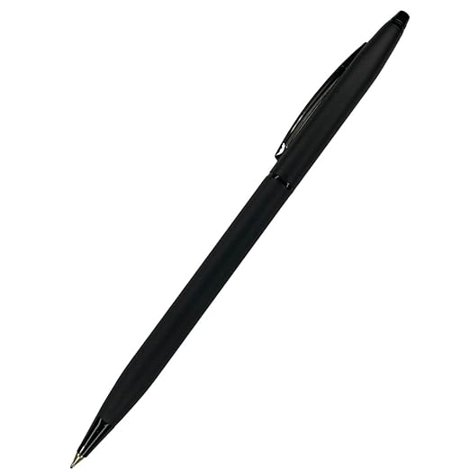 Matte Black Ball Pen – Twist Mechanism | Smooth Blue Ink 