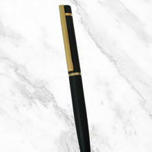 Matte Black Ball Pen with Gold Clip – Twist Mechanism | Premium Blue Ink Pen
