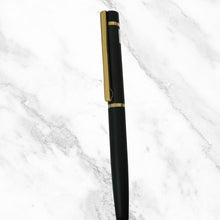 Matte Black Ball Pen with Gold Clip – Twist Mechanism | Premium Blue Ink Pen