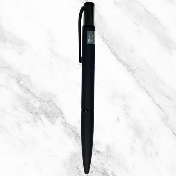 Matte Black Ball Pen with Gunmetal Click – Smooth Writing | Jotter Refill Blue Ink