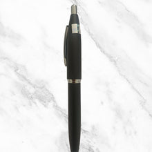 Matte Black Ball Pen with Silver Clip | Click Mechanism | Blue Ink 
